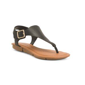 BOTTERO Black Made In Brazil Leather Sandals